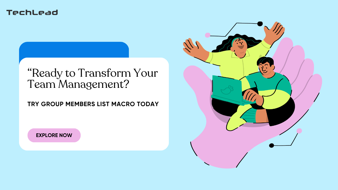Illustration showing a supportive hand holding team members collaborating digitally, symbolizing effective team management in Confluence with Group Members List Macro